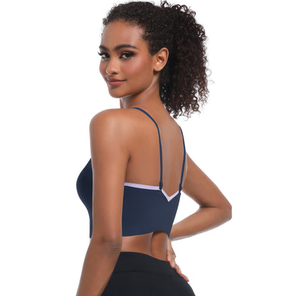 Breathable and Quick Dry Yoga Sports Bra with Back Design Shockproof and Comfortable for Running and Gym Workouts