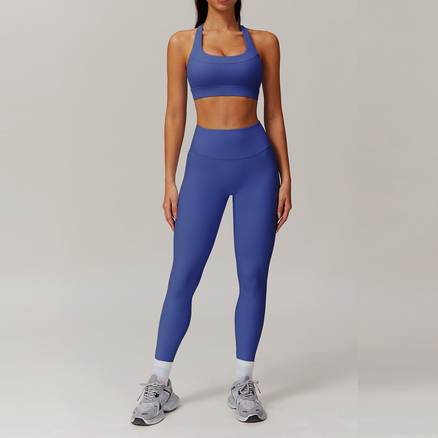 High Waisted Ribbed Yoga Set for Women and Comfortable Activewear for Running Gym and Fitness Quick Dry Breathable Fabric for Performance 8883