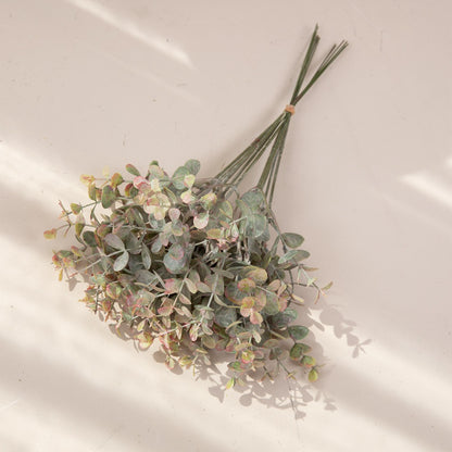 Realistic Eucalyptus & Money Leaf Flower Bouquet - Stunning Home Décor for Weddings and Special Events | Luxurious Faux Rose Accents for Elegant Floral Arrangements - Model INSMW14001