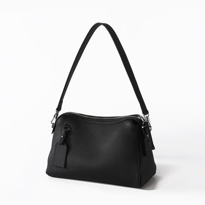 Grain Leather Pillow Bag Minimalist Design Versatile Handheld Shoulder Carry Spacious Capacity Authentic Leather Crossbody Bag for Everyday Use