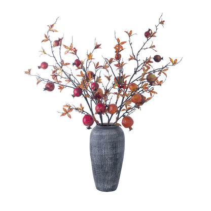 Artificial Pomegranate Floral Arrangement - 5-Head Decorative Dried Flowers for Home Decor and Weddings | Ins-inspired Elegance | MW25301