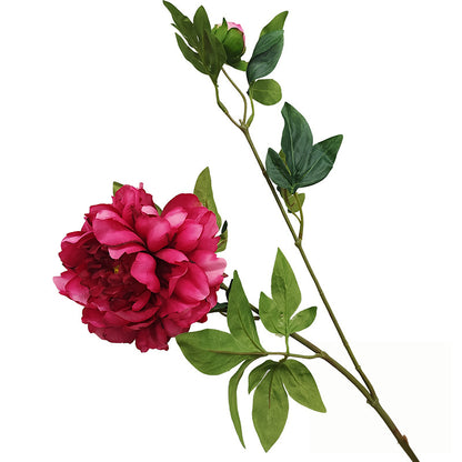 Lifelike Artificial Peony Flowers for Weddings and Home Decor - Elegant Red Peony Decorations for Celebrations and Living Room Accents - High-Quality Plastic Floral Display