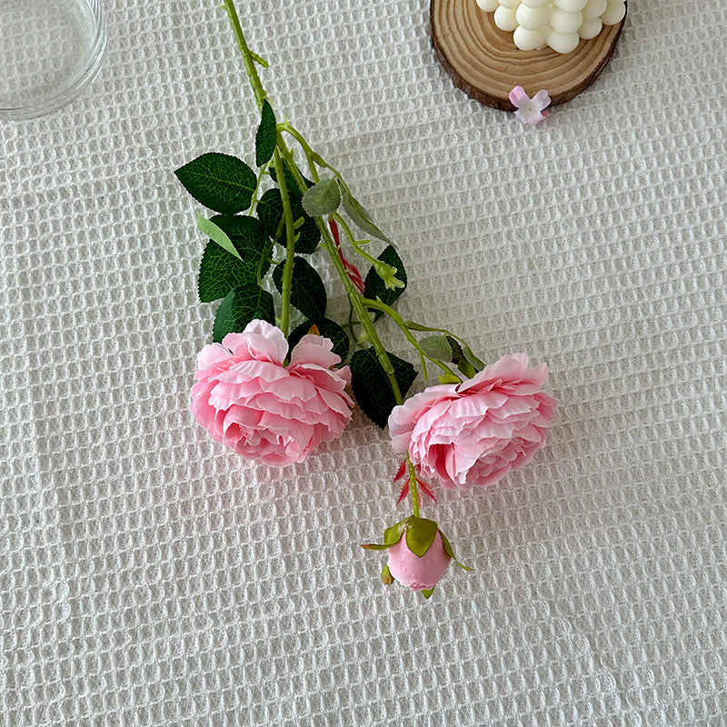 High-Quality Faux Peony and Rose Flower Arrangements – Beautiful Home Décor for Living Room and Dining Table, Perfect as Photography Props