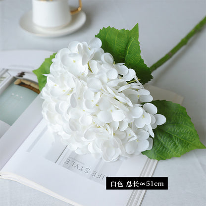 Realistic Hydrangea Faux Flowers -  Touch Moisture-Resistant Floral Decor for Living Room and Bedroom - Perfect for Photography Props and Elegant Home Accents