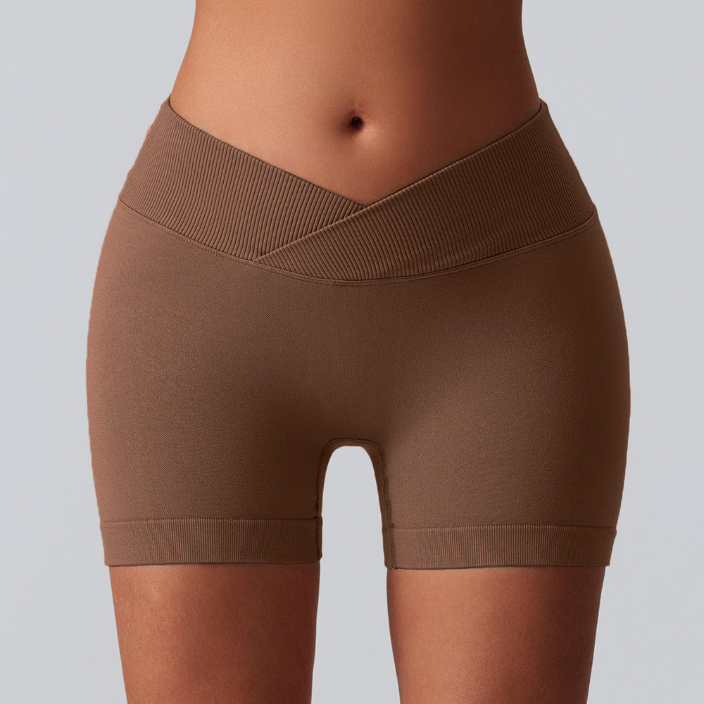 Seamless Breathable Running Shorts High Waisted Peach Lifting Yoga Pants with Three Inch Inseam for Comfort and Style