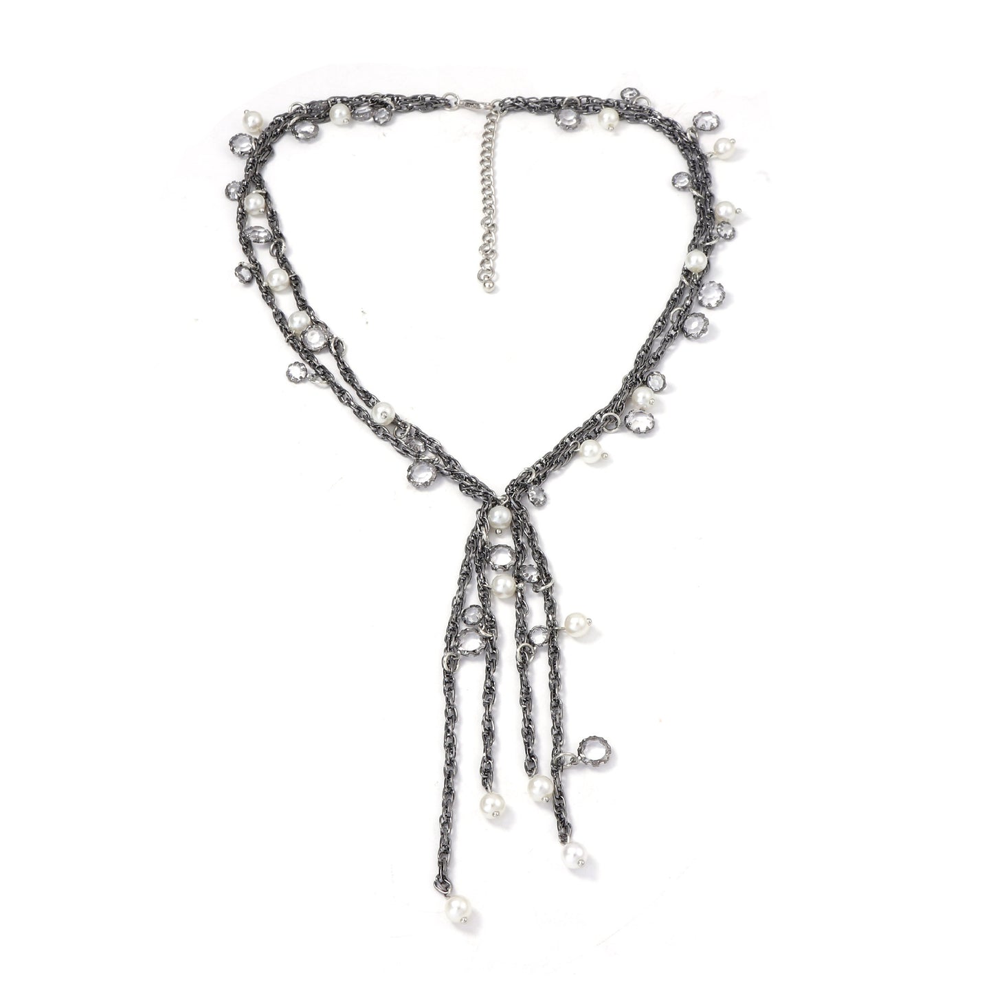 Bohemian-Inspired Layered Shell Pendant Necklace for Women - Versatile Geometric Tassel Design Perfect for Casual Style