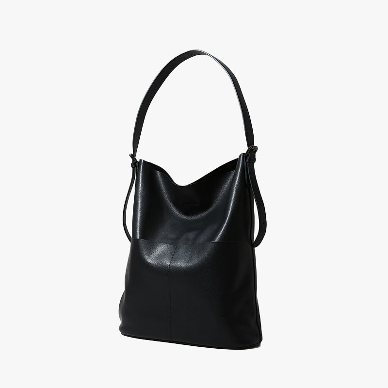 Genuine Leather Tote Bag for Fall Winter Luxurious First Layer Cowhide Handbag Versatile Crossbody Purse for Women for Commuting and Everyday Style