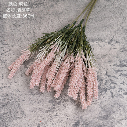 Realistic Faux Flower Craft - Green Barley Grass Plant for Wedding Decorations | Trendy INS Style - Model MW66782