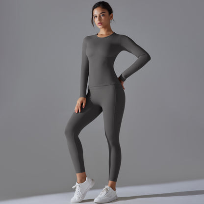 Women s Lightweight Double Sided Breathable Long Sleeve Yoga Fitness Set Comfortable 2 Piece Activewear for Maximum Performance