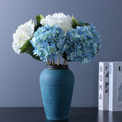 Realistic Artificial Hydrangea - Stunning White 11-Branch Floral Stem Perfect for Home Decor, Weddings, and Special Events