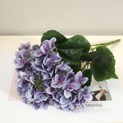 Luxury 3D Printed 5-Head Realistic Hydrangea Floral Arrangement - Stunning Home Décor for Living Room and Dining Table - Beautifully Crafted Faux Flowers