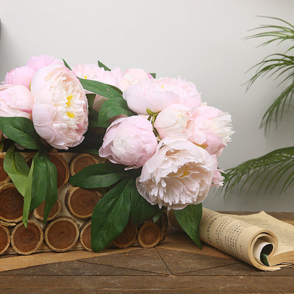 Luxurious Faux Peony Flower Bouquet - Elegant Home Decor for Living Room, TV Stand, and Entrance Display, Perfect for Photography Props