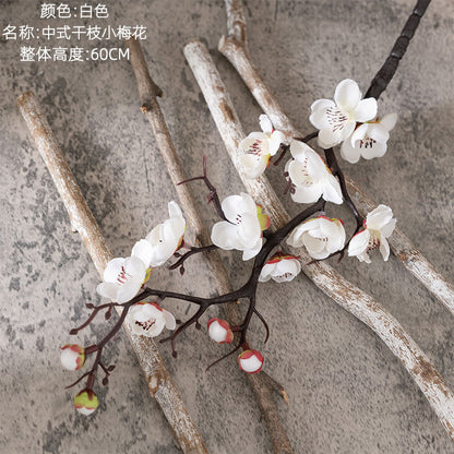 Realistic Plum Blossom Artificial Floral Decoration for Home and Wedding - Perfect for Lasting Beauty, Easy Maintenance, and Elegant Style - Model MW36856