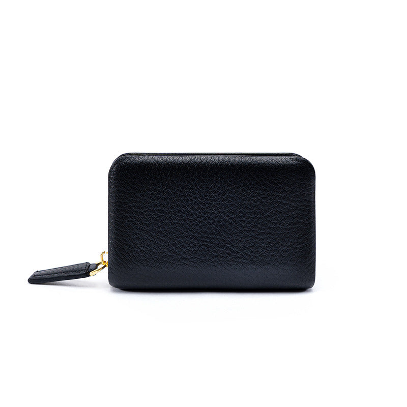 Women's Genuine Leather Wallet Top Grain Cowhide Multi Card Holder Elegant Compact Clutch for Everyday Use