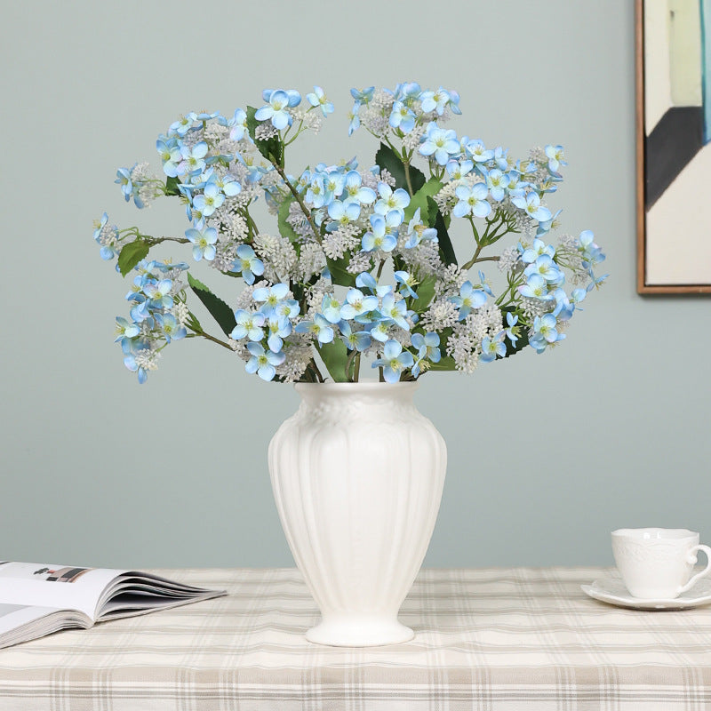 Realistic Single Stem Hydrangea Table Centerpiece - Perfect for Hotels, Event Decor, Weddings, and Celebrations - Artificial Flower Centerpieces for Lasting Beauty