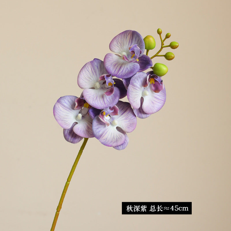 Dark Purple Phalaenopsis Orchid Silk Flowers - Perfect for Wedding Decor, Event Styling, and Luxury Hotel Installations