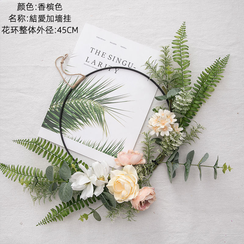 Elegant Wall-Hanging Floral Arrangement for Weddings - Realistic Handheld Bouquet Design CF01148 - Perfect Home Décor for Special Occasions