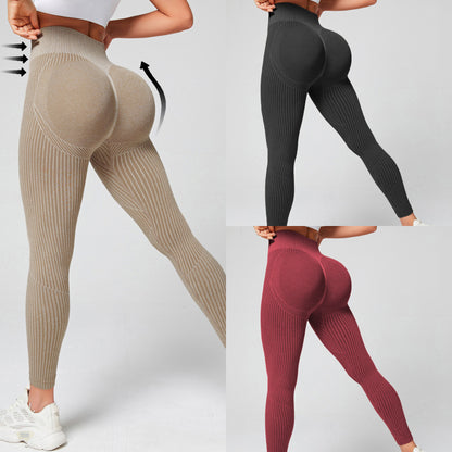 3 Colors Seamless Smile Yoga Pants for Women Peach Butt Lift Leggings for Fitness Outdoor Running and Yoga