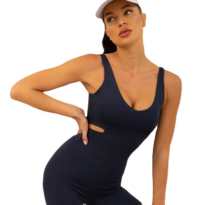 Women's Sleeveless Bodysuit Breathable High Stretch One Piece Yoga Outfit for and Performance