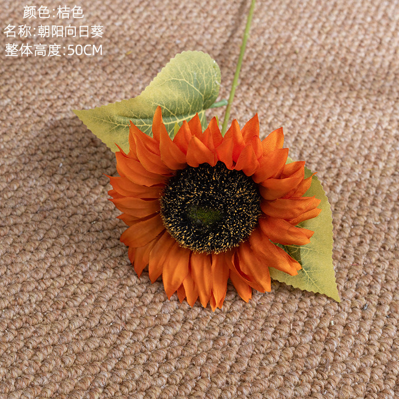 Realistic Sunflower Artificial Flowers - Stunning Silk Plant Décor for Weddings, Home, and Events | Trending INS Style CL15100