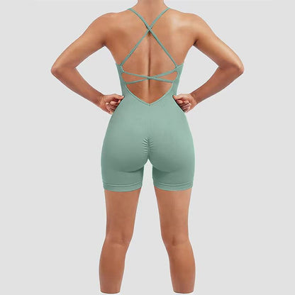 Quick Dry Workout Bodysuit for Women High Performance Yoga Set with Chic Design for Summer Fitness