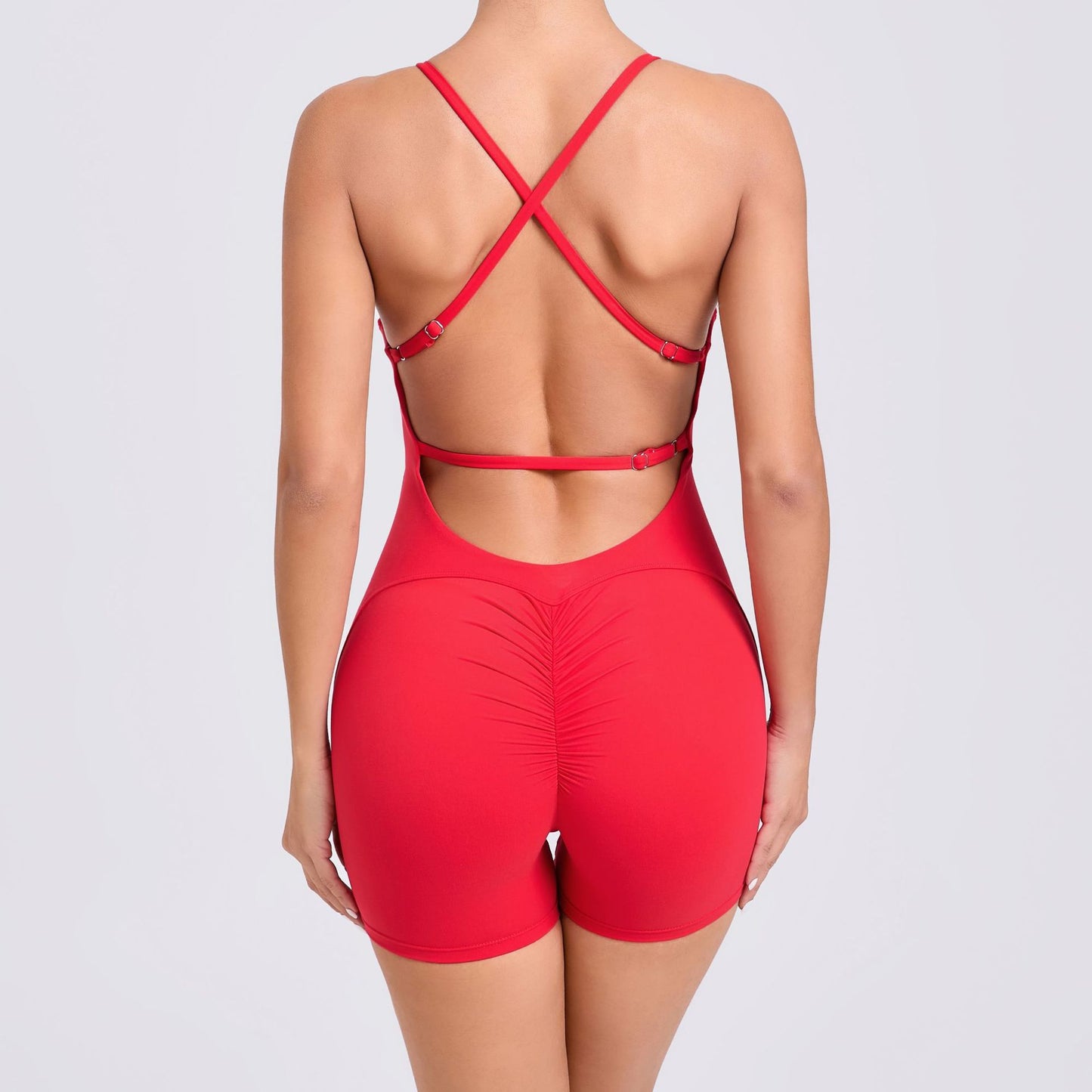 Peach Boosting High Waisted Yoga Jumpsuit for Women Quick Dry Breathable Activewear for Outdoor Running and Gym Workouts for Fitness Enthusiasts