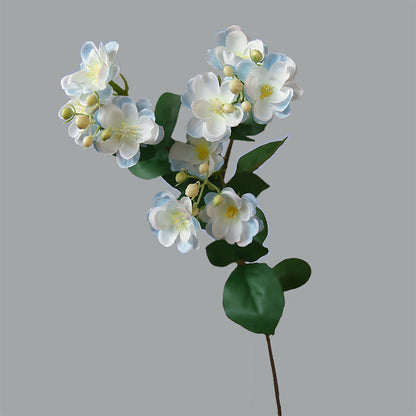 Single Artificial Jasmine Flower - Realistic Faux Floral Arrangement for Living Room, Dining Table, and Coffee Table - Perfect Home Decor with Rustic Garden Charm