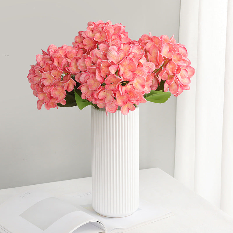 Realistic French Hydrangea Bouquet Centerpiece for Living Room or Dining Table - Designer Quality Faux Flowers for Elegant Home Décor