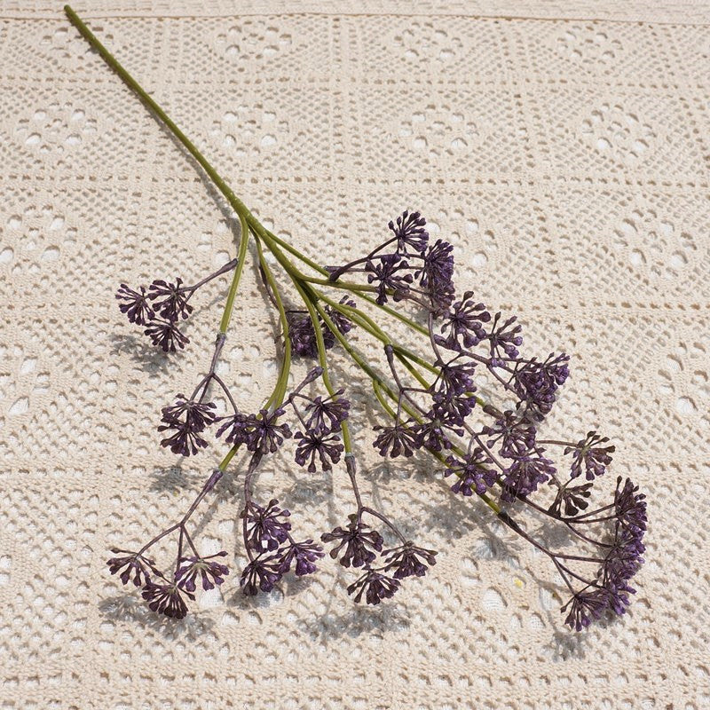 Lifelike Faux Fennel Flower Branches - Versatile Plastic Home Decor for Weddings, Rustic Touches, and Seasonal Arrangements