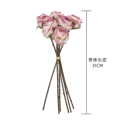 Elegant Faux Rose Bouquet for Weddings and Home Decor - Realistic Ins Style - Perfect for Celebrations and Event Styling - Model MW66786