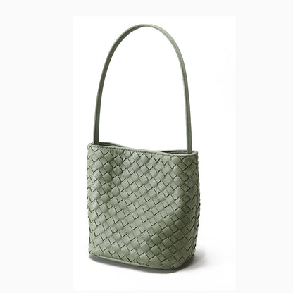 Handcrafted Vintage Bohemian Bucket Bag Chic Korean Style High End Genuine Leather Shoulder Tote for Commuters