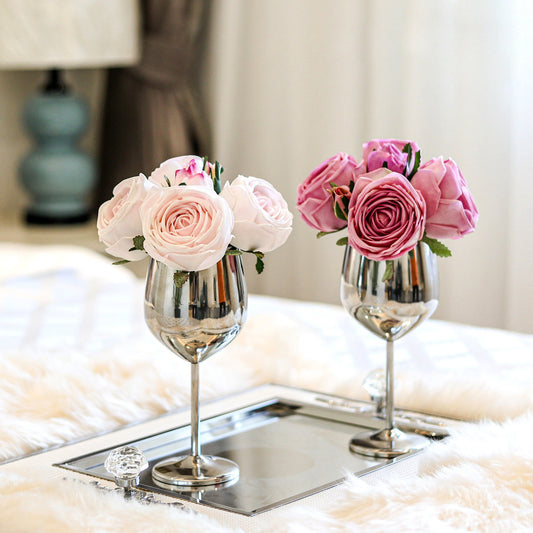 Luxurious Touch Realistic Faux Rose Flower Set for Home Décor - Moisture Preserving, Elegant Fake Roses for Wedding and Celebration Decoration