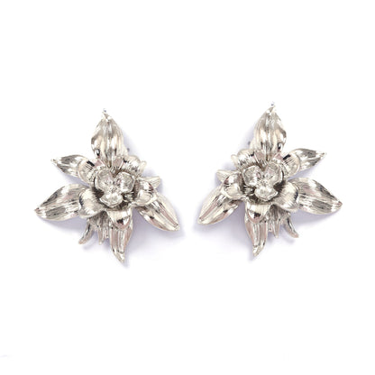 Chic Oversized 3D Floral Earrings - Versatile Statement Jewelry for Women, Perfect for Work and Everyday Elegance