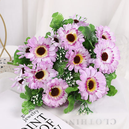 Realistic Snowflake Sunflower Simulation Flower Bouquet for Living Room Decoration - Perfect for Home Decor, Events, and Landscaping Projects