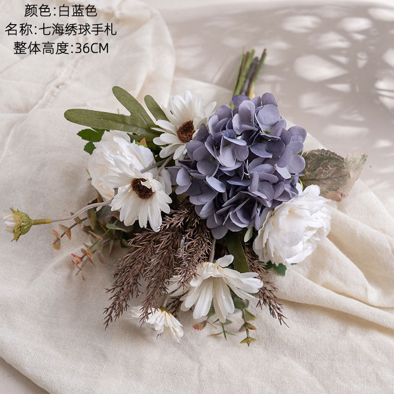 Seven Seas Hydrangea Handcrafted Faux Flower Bouquet - Stunning Home Decor and Wedding Decoration Wall Hanging (CF01363) - Perfect for Indoor and Outdoor Use