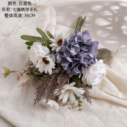 Seven Seas Hydrangea Handcrafted Faux Flower Bouquet - Stunning Home Decor and Wedding Decoration Wall Hanging (CF01363) - Perfect for Indoor and Outdoor Use