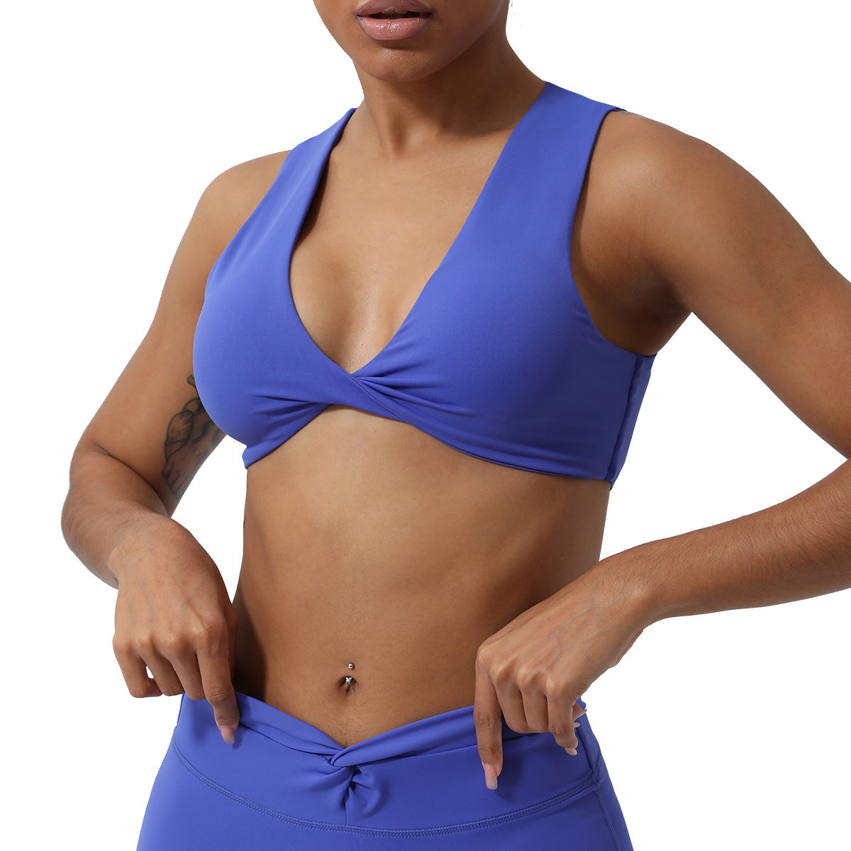 Anti Shock Knotted Yoga Sports Bra for Women Push Up Design Ideal for Indoor Workouts Fitness Training Gym Sessions with Removable Padding