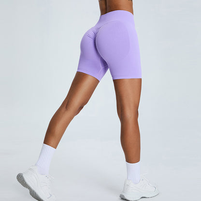 Seamless High Elastic Peach Lift Yoga Shorts High Waisted Women's Sporty Form Fitting Workout Shorts for Comfort and Style