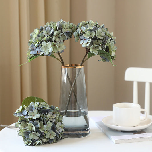 Elegant Multi-Color Faux Hydrangea Home Decor for Wedding & Celebration - Perfect for Hotels and Living Rooms, Stunning Single Stem Floral Accent