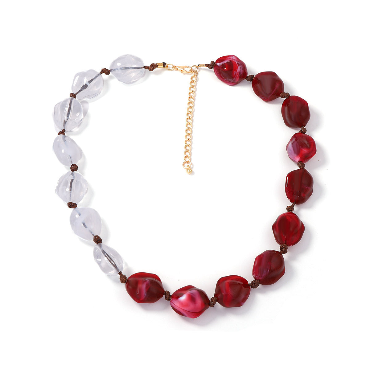 Stylish and Unique Casual Colorful Geometric Statement Beaded Necklace for Women - Versatile Multi-Color Design Perfect for Any Occasion