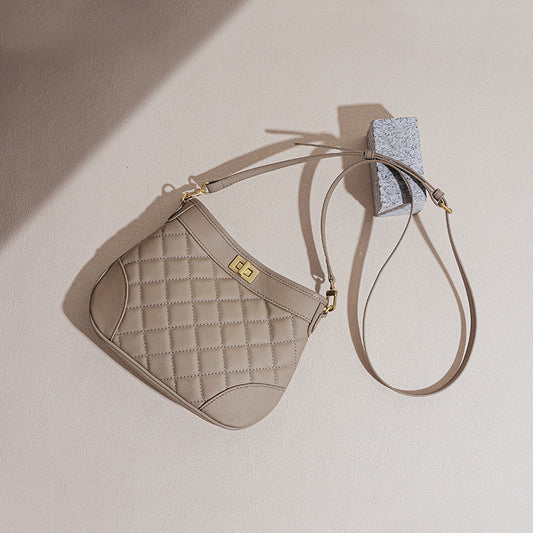 Swift Genuine Leather Tote Bag Fall Winter Crossbody with Quilted Design for Everyday Use and Chic Outings