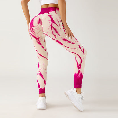 Seamless High Waisted Tie Dye Yoga Leggings for Peachy Butt Lift for Running Workouts and Everyday Comfort