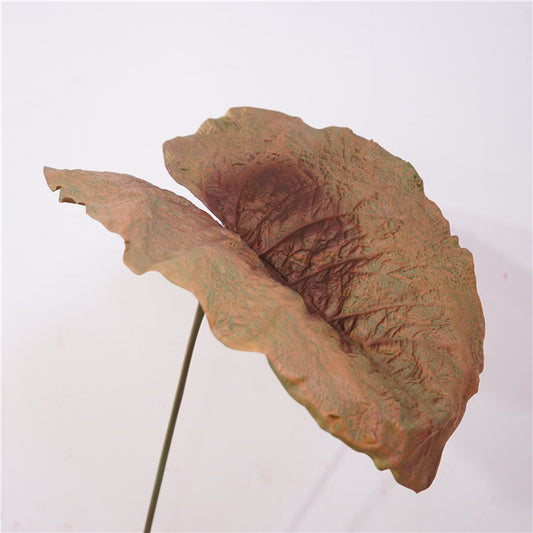 Morandi Color Autumn-Inspired Taro Leaf Home Décor for Hotels and Lodges - Elegant Floral Arrangement Materials and Stunning Plant Decorative Accents