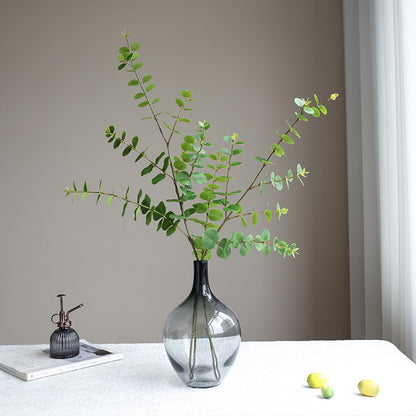 Nordic Style Faux Greenery - Single Stem Money Leaf & Eucalyptus Artificial Plant for Elegant Living Room Décor