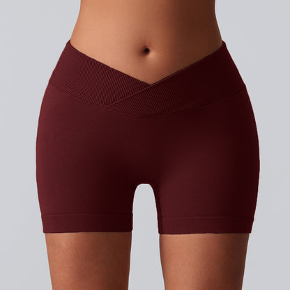 Seamless Breathable Running Shorts High Waisted Peach Lifting Yoga Pants with Three Inch Inseam for Comfort and Style