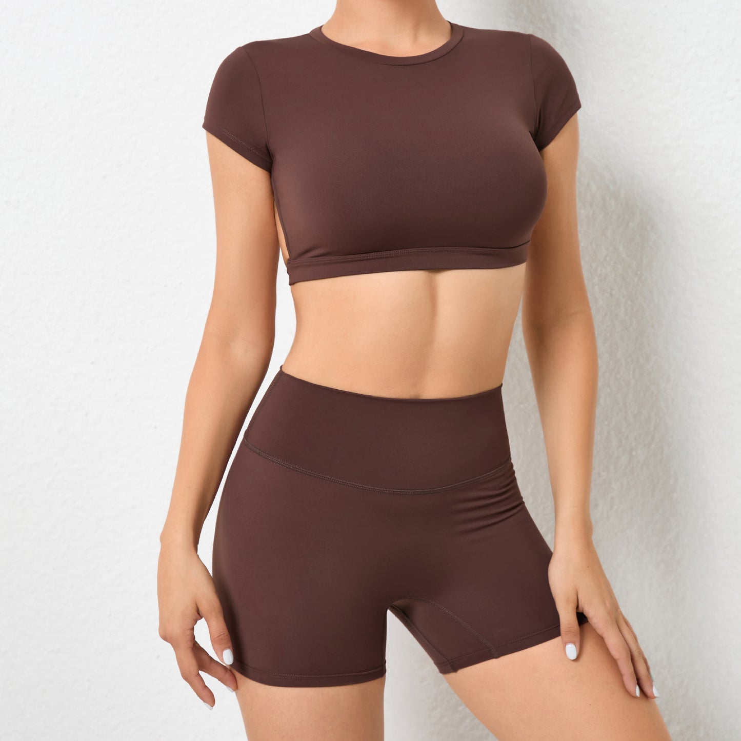 Elevate Your Workout with Our Beautifully Tailored Yoga Set Flattering High Waisted Leggings and Soft Comfortable Sports Bra for Enhanced Shape and Performance