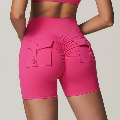 High Waisted Yoga Shorts with Pockets for Comfort and Support Butt Lifting Athletic Leggings 8882