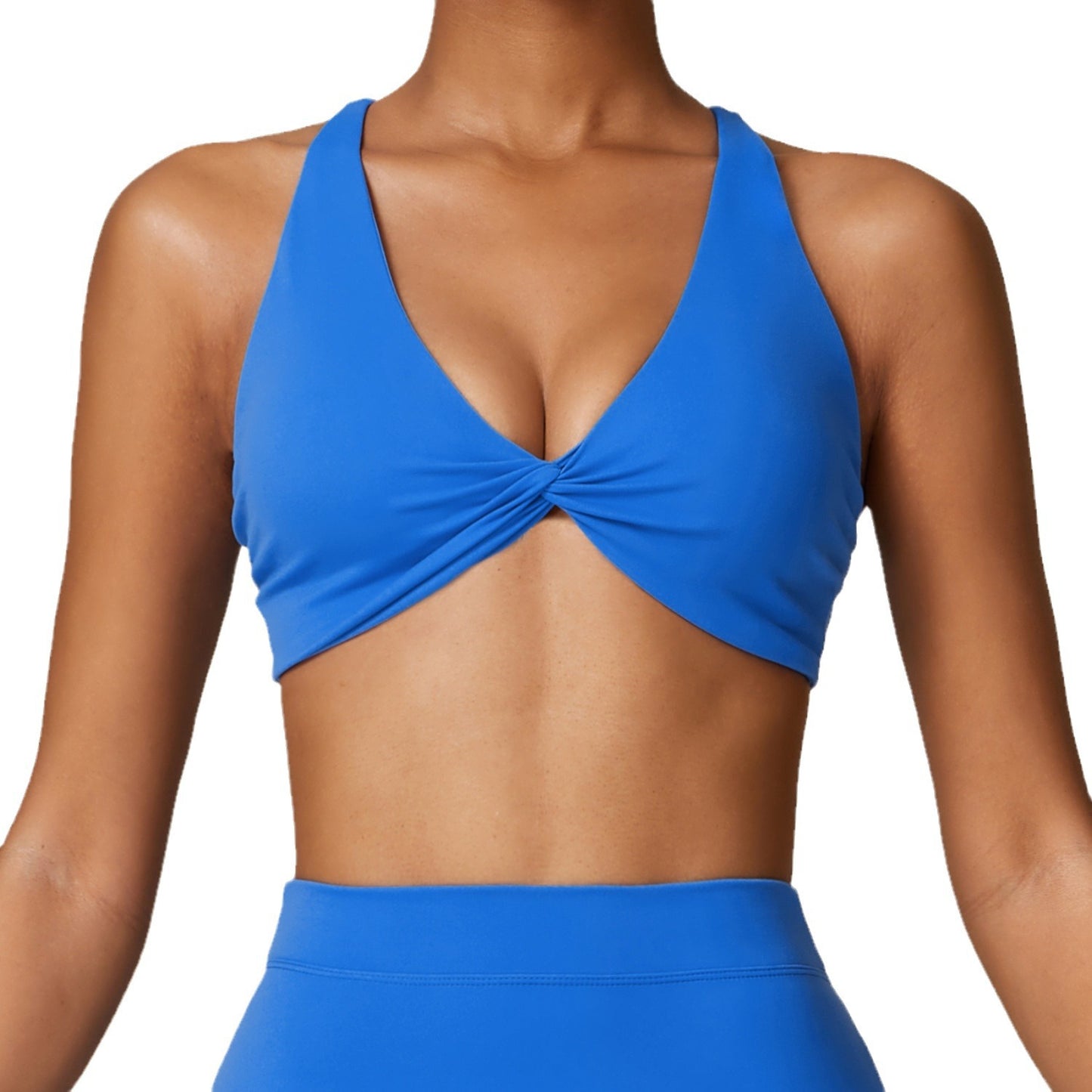 Women's Moisture Wicking Yoga Bra High Support Athletic Sports Bra for Outdoor Running with Racerback Design Model 8449