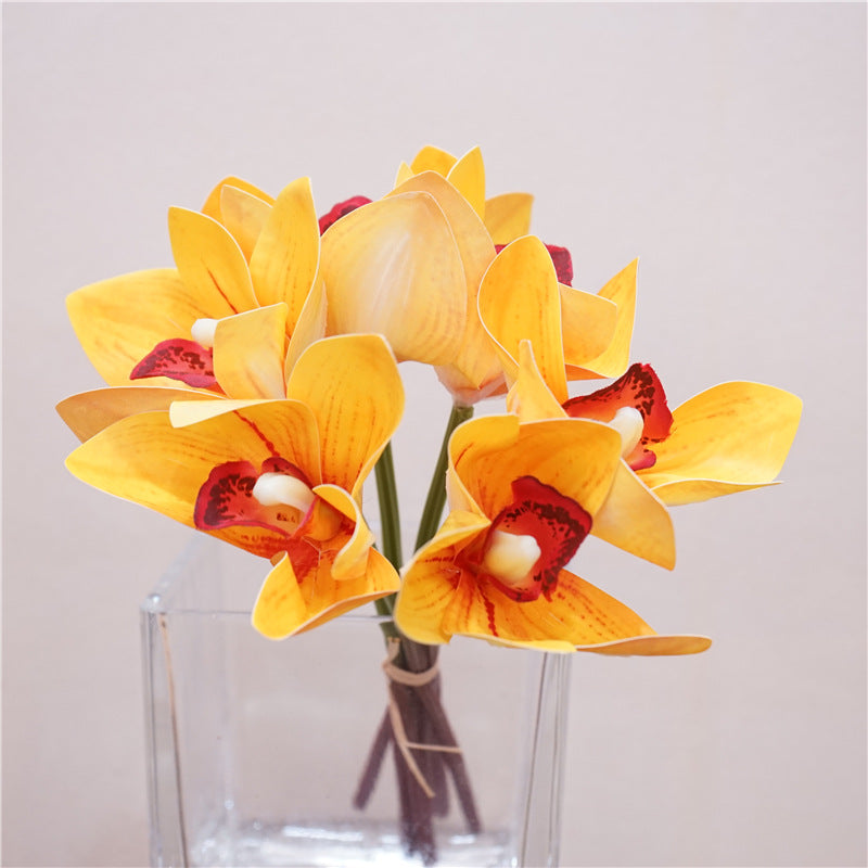 Quality Touch Orchid Bouquet - Realistic Artificial Flower Arrangement for Elegant Table Decor, Bathroom Decorations, and Stunning Event Centerpieces