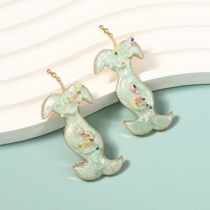 Stylish  Geometric Alloy Drop Earrings for Women - Unique, Versatile Snake-Inspired Design Perfect for Any Occasion